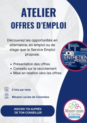atelier offres d'emploi
